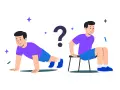 Chłopak wykonuje pompki szwedzkie na krześle i klasyczne pompki. Które ćwiczenie wybrać?