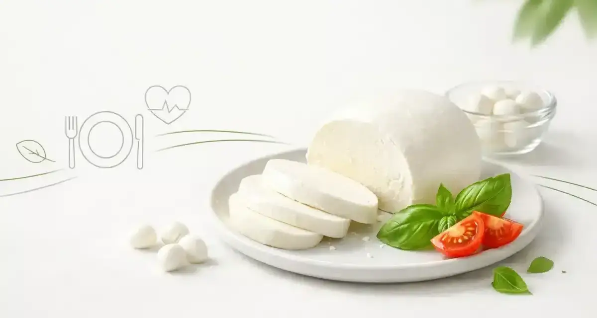 Czy mozzarella jest zdrowa? Świeża mozzarella z pomidorkami i bazylią na talerzu, symbolizująca zdrowy posiłek.