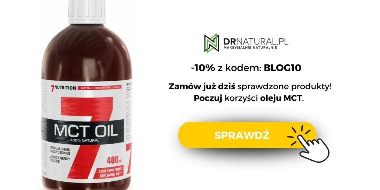 Butelka oleju MCT 400 ml od 7NUTRITION. Poczuj korzyści oleju MCT, zamów już dziś!