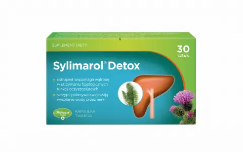 Sylimarol Detox – wsparcie dla wątroby i nerek w procesie detox organizmu. Opakowanie 30 kapsułek.