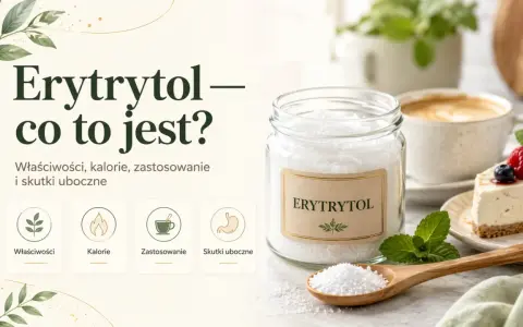 Erytrytol – słodzik bez kalorii, idealny do deserów. Poznaj jego właściwości, zastosowanie i skutki uboczne.