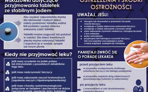 Jodek potasu na co? Wskazówki dotyczące przyjmowania tabletek ze stabilnym jodem. Pamiętaj, by skonsultować się z lekarzem przed przyjęciem leku.