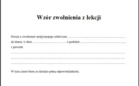 Jak napisać zwolnienie z ćwiczeń na wf - wzór i ważne informacje