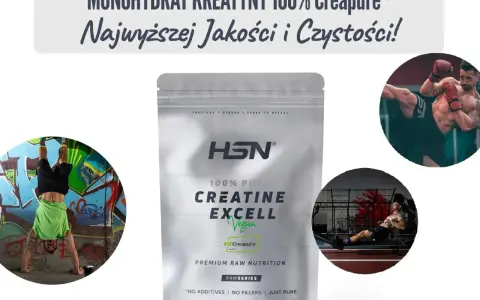 Kreatyna ranking: Monohydrat HSN Creapure® dla sportowców. Siła i czystość w każdym treningu.