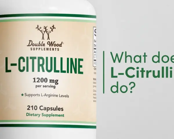 Suplement L-Citrulline 1200 mg od Double Wood Supplements, wspierający poziom L-Argininy.