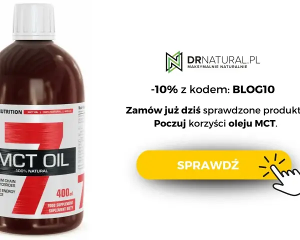 Butelka oleju MCT 400 ml od 7NUTRITION. Poczuj korzyści oleju MCT, zamów już dziś!