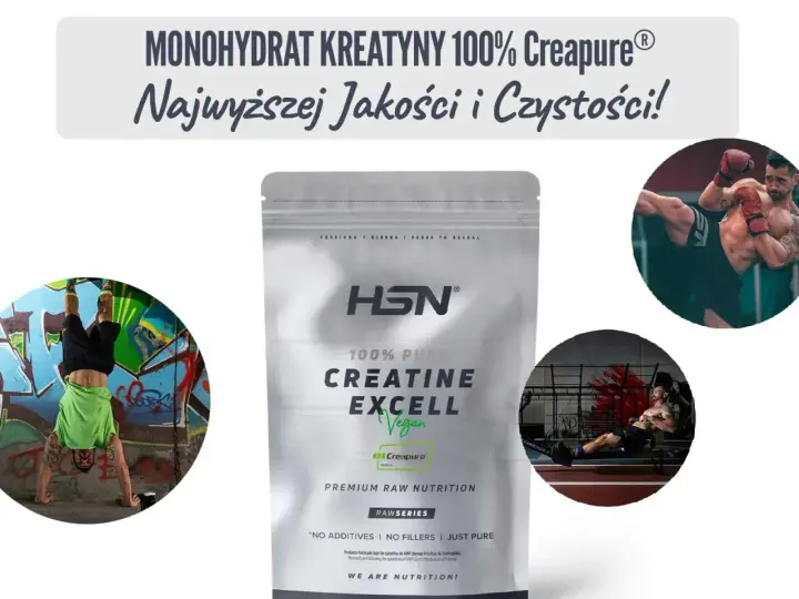 Kreatyna ranking: Monohydrat HSN Creapure® dla sportowców. Siła i czystość w każdym treningu.
