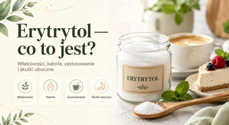 Erytrytol – słodzik bez kalorii, idealny do deserów. Poznaj jego właściwości, zastosowanie i skutki uboczne.