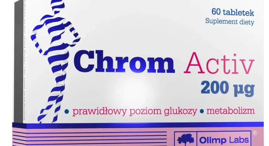Chrom Activ 200 µg – suplement diety wspierający metabolizm i prawidłowy poziom glukozy. Idealny dla osób dbających o linię, wsparcie w procesie odchudzania.