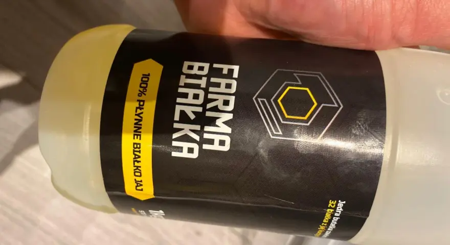 Płynne białko jaj Farma Białka z Lidla, 1kg. Idealne dla sportowców, 100% białka z jaj.