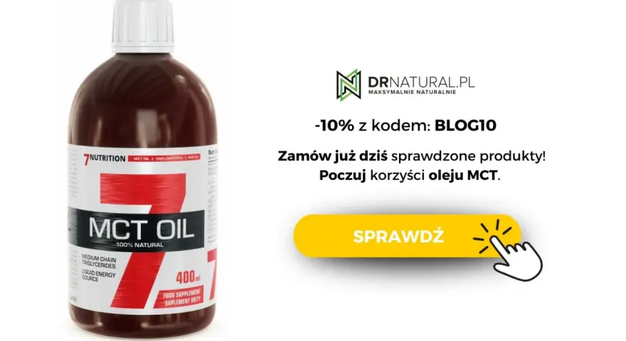 Butelka oleju MCT 400 ml od 7NUTRITION. Poczuj korzyści oleju MCT, zamów już dziś!
